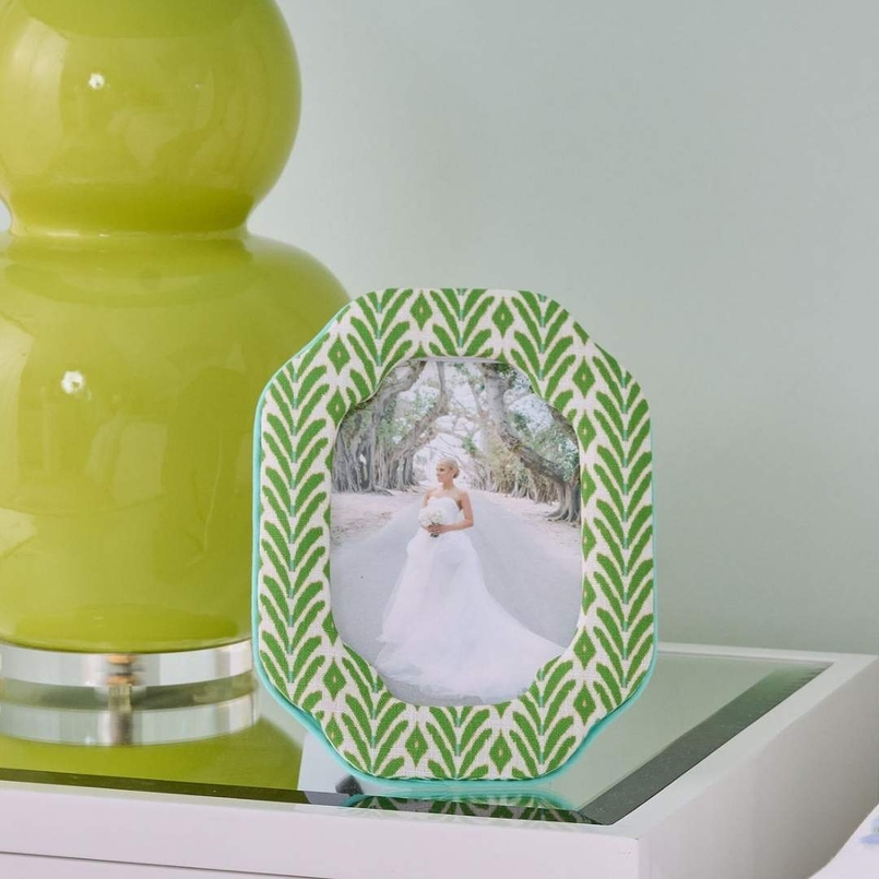 Petite Frond Green Fabric Frame