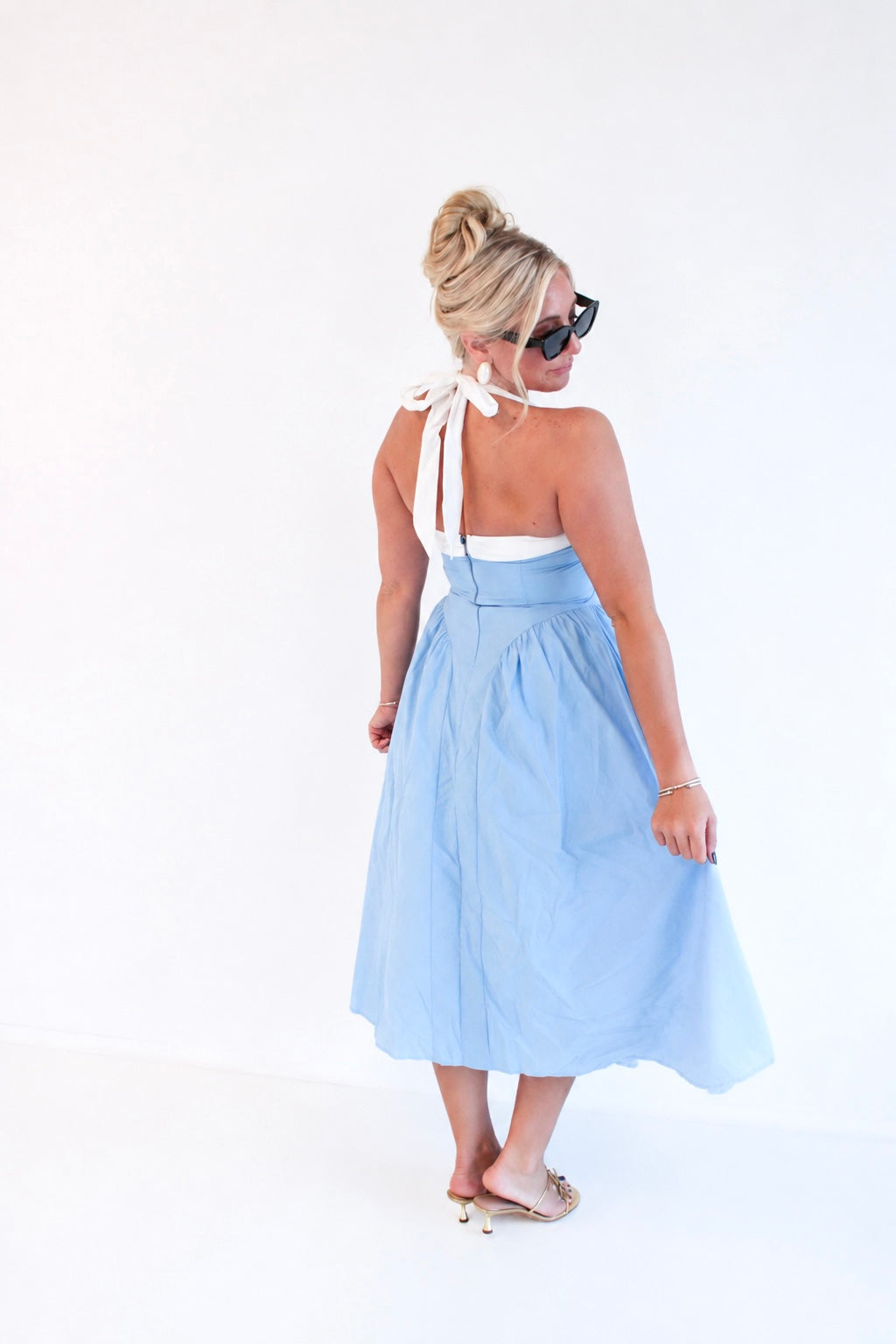 Kamryn Tie Neck Midi Dress