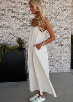 Harrington Trim Maxi Dress