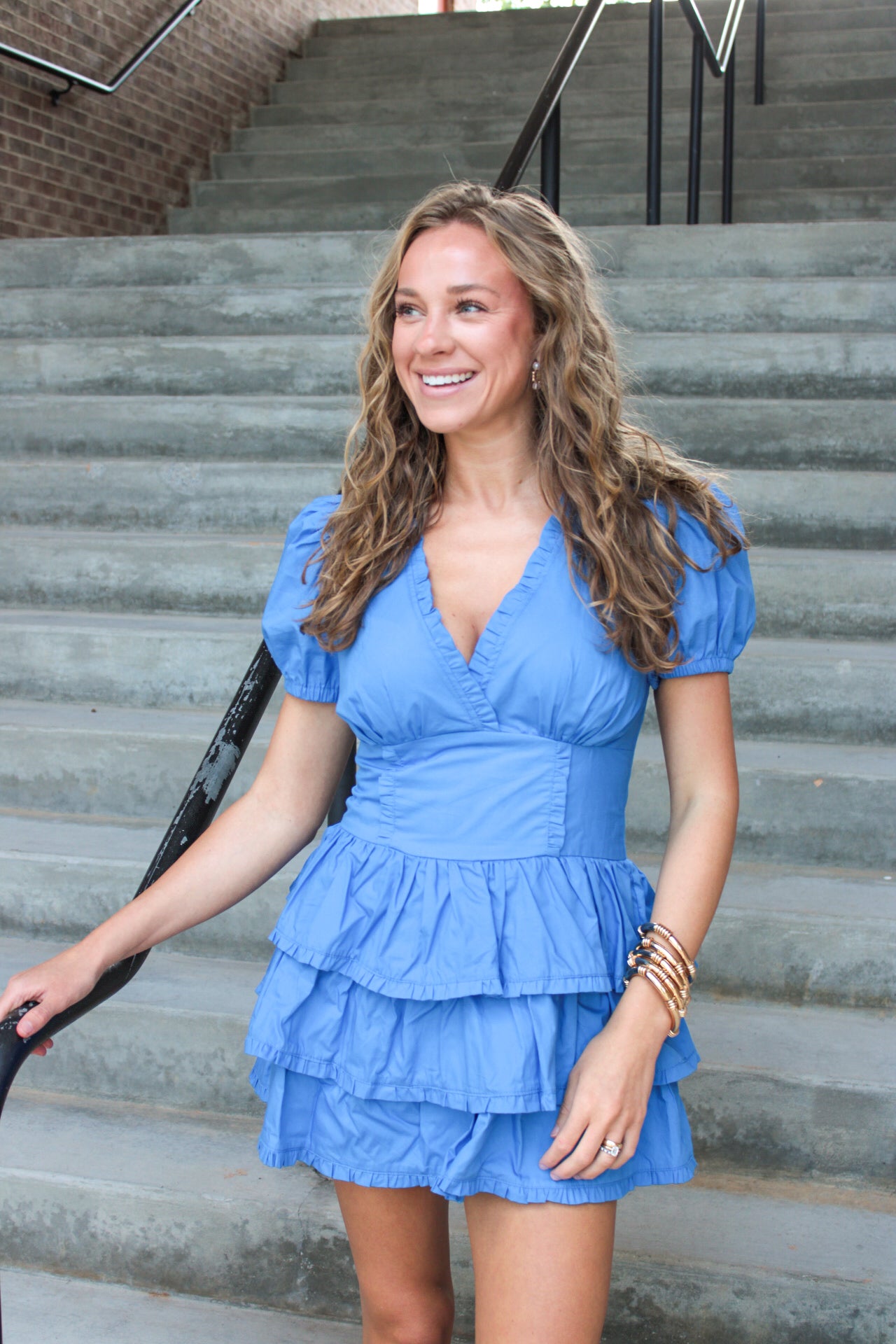 Violet Deep V-Neck Mini Dress