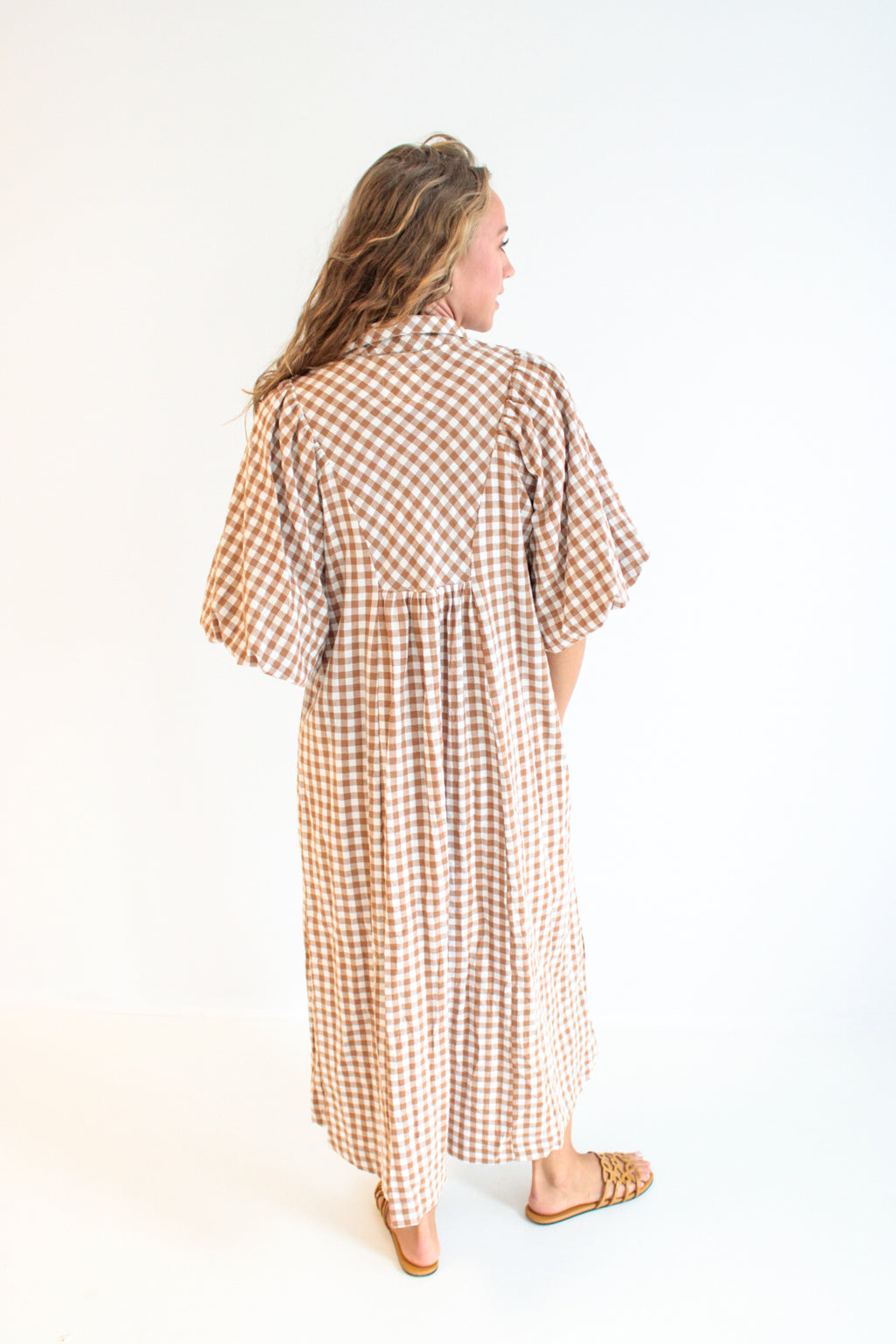 Jessie Puff Sleeve Midi Dress