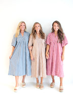 Jessie Puff Sleeve Midi Dress