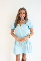 Eliana Knotted Neck Mini Dress