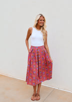 Farah Floral Midi Skirt