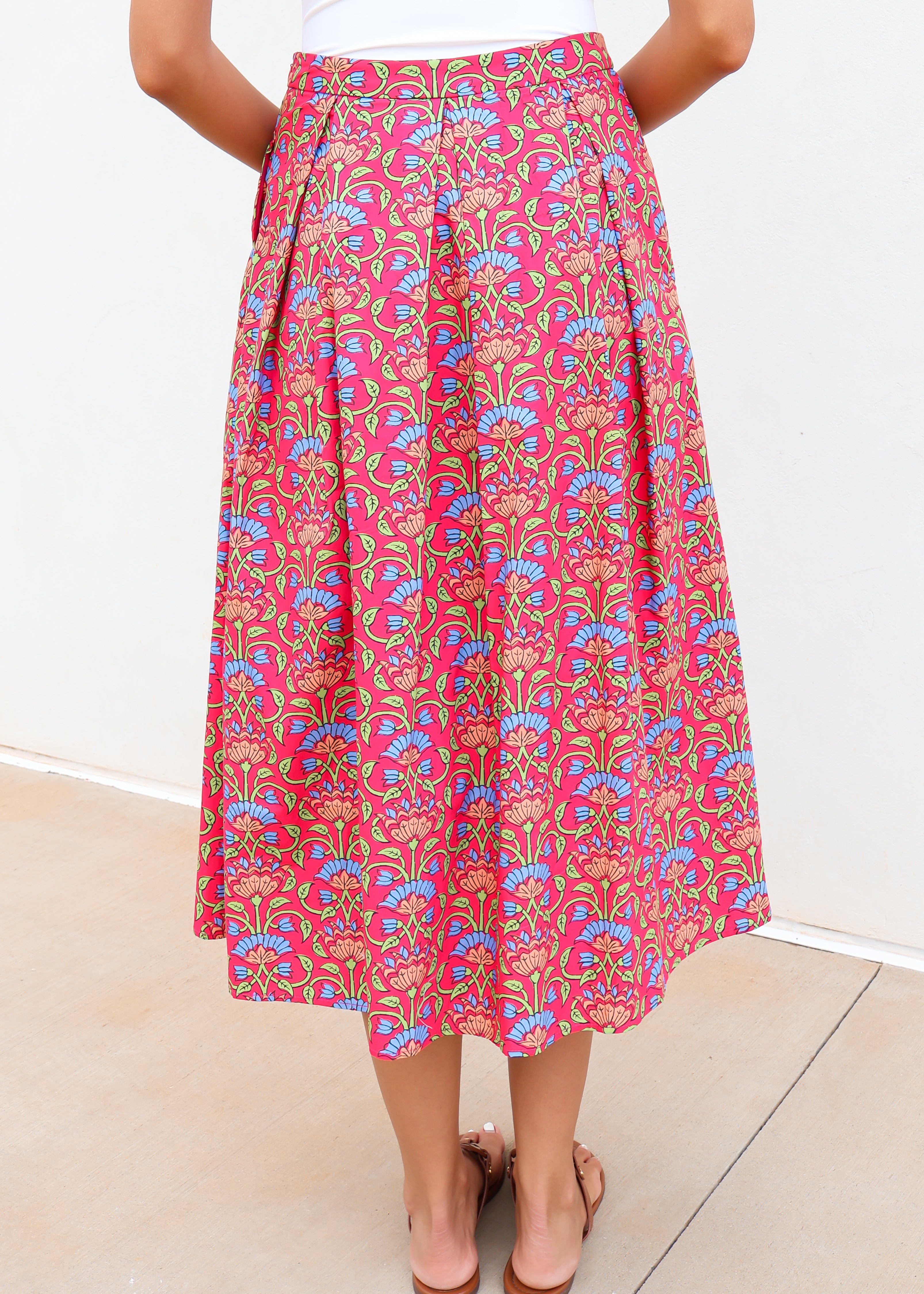 Farah Floral Midi Skirt