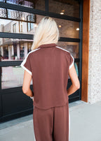 Loria Contrast Collared Top