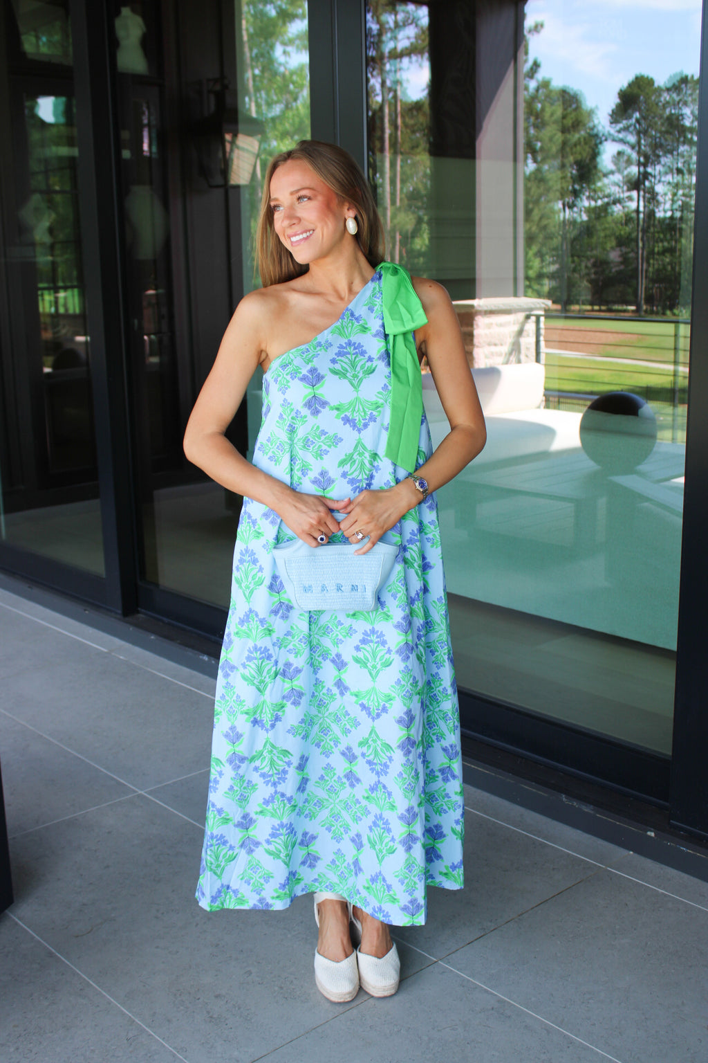 Flora Garden One Shoulder Maxi Dress