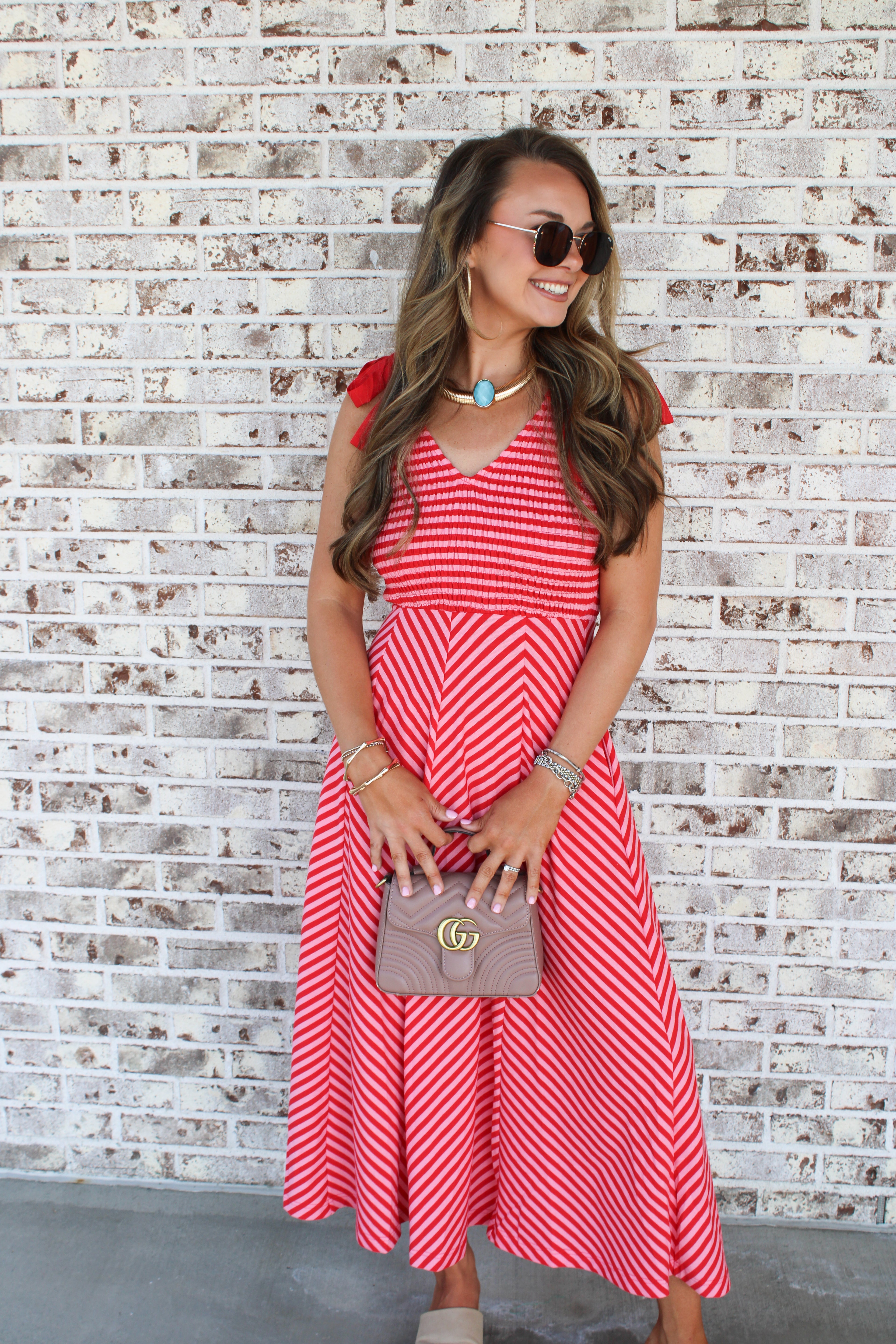 Juliette Chevron Dress