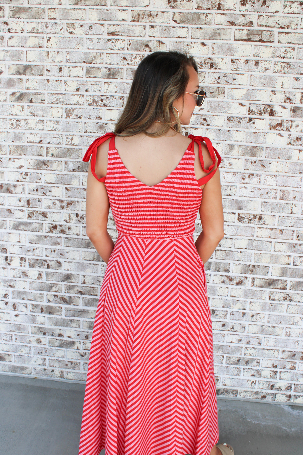 Juliette Chevron Dress