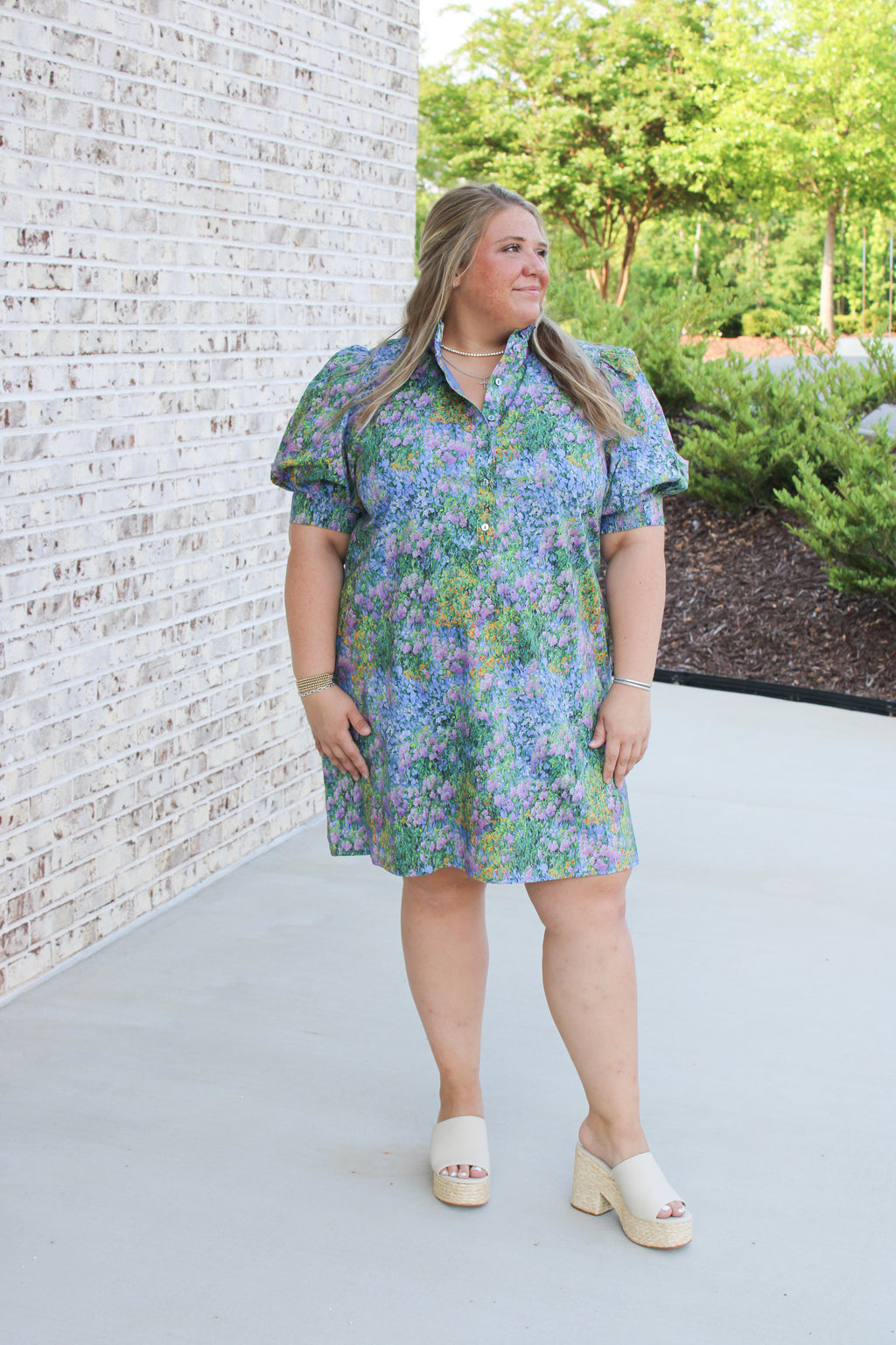 Floral Art Mini Dress