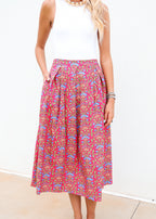 Farah Floral Midi Skirt