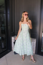 Brielle Meadow Strap Midi Dress