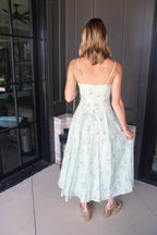 Brielle Meadow Strap Midi Dress