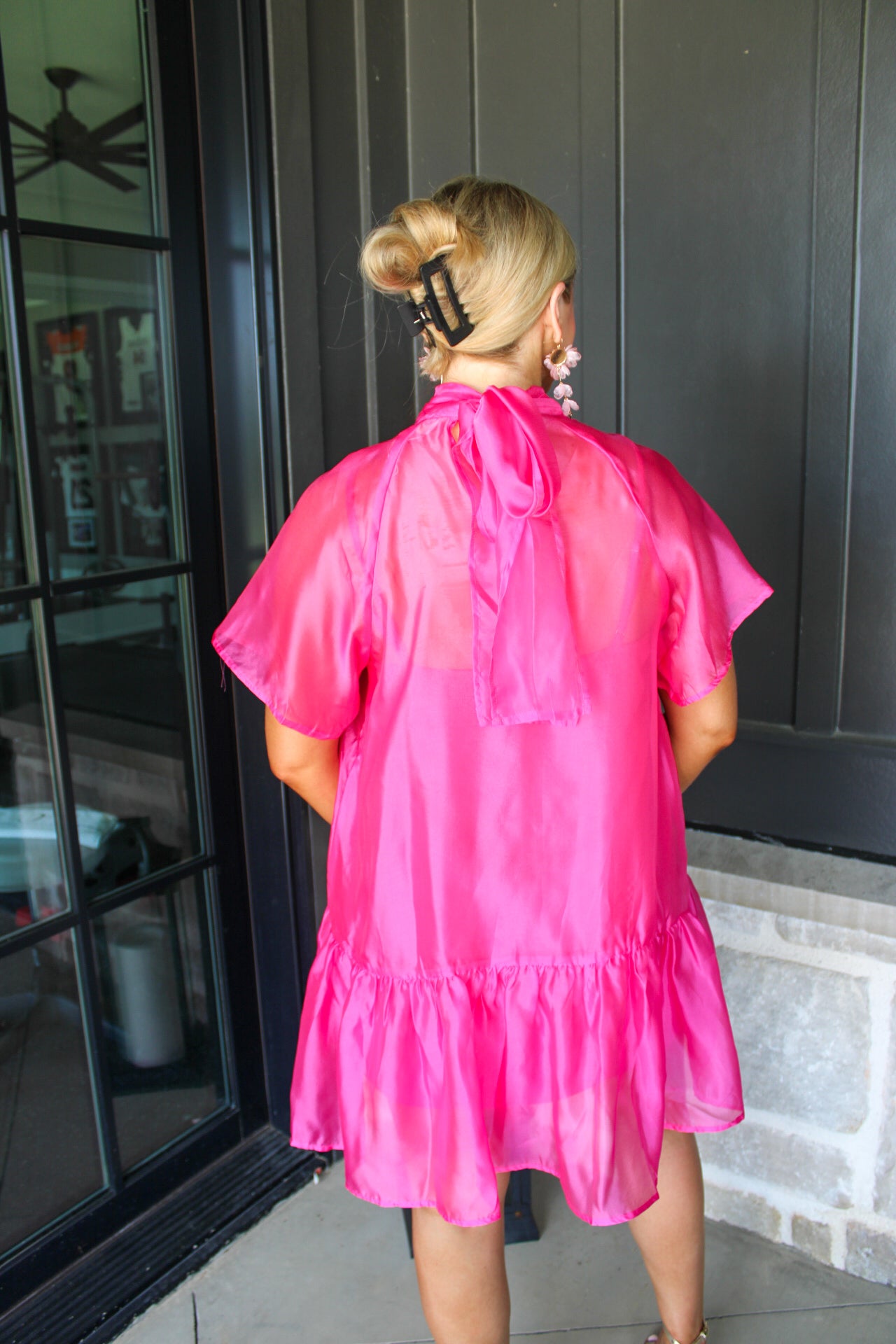 Fuchsia Cloud Mini Dress
