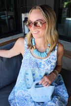 Presley Patchwork Floral Swing Dress