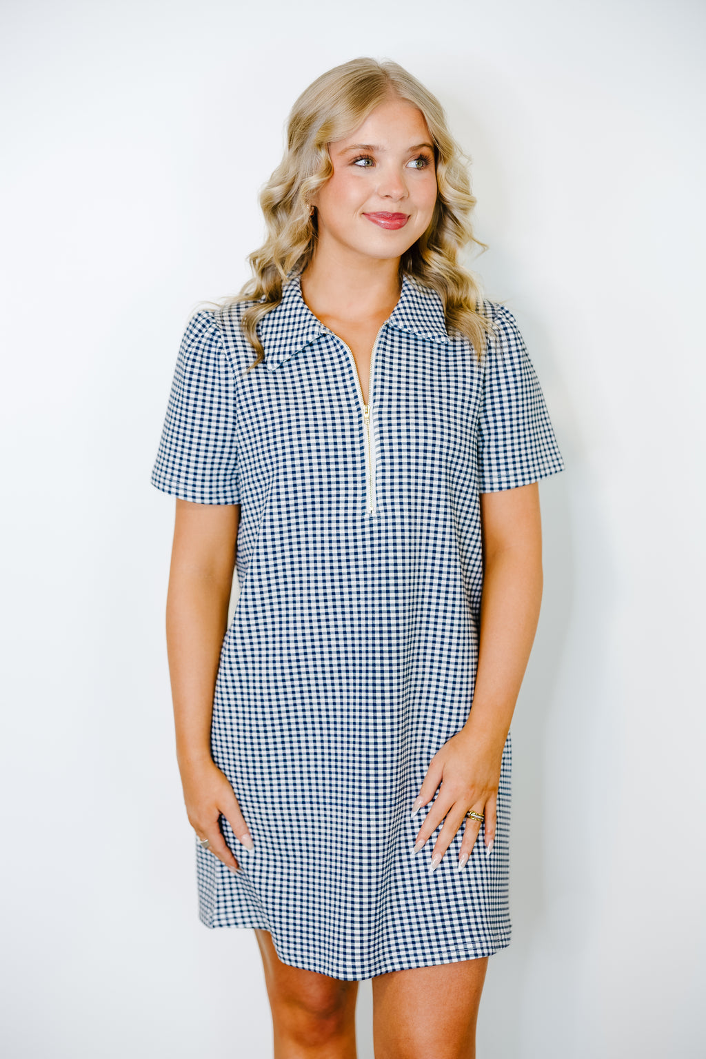 Hadley Gingham Shift Dress