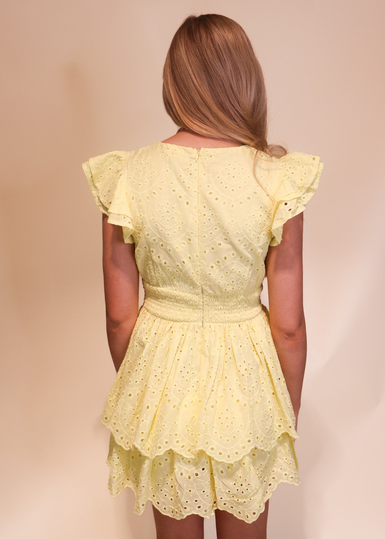 Denisse Smocked Waist Romper Dress