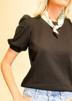 Madison Puff Sleeve Knit Top