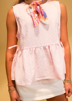 Sophie Soft Gingham Peplum Blouse