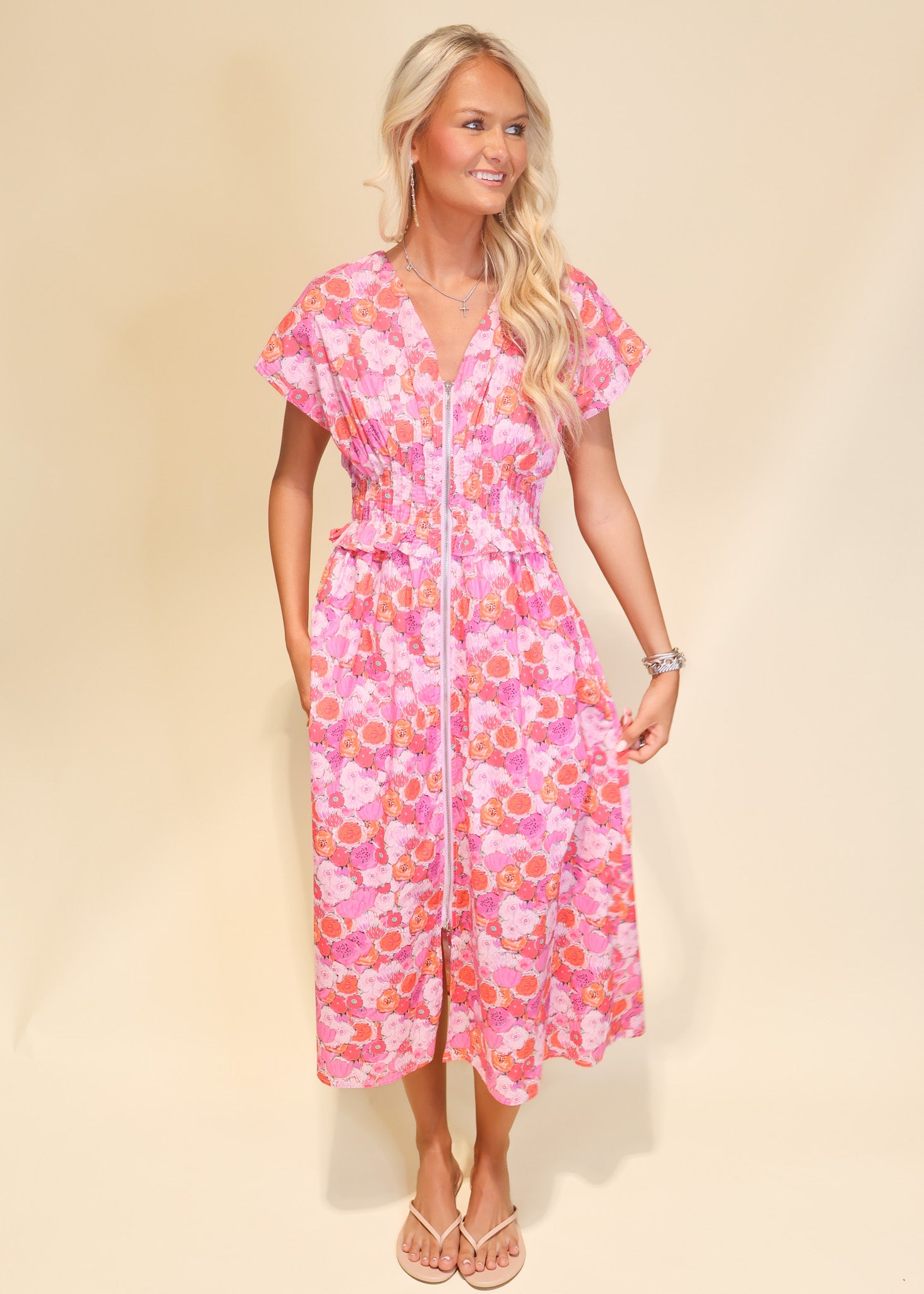 Daisy Floral Midi Dress