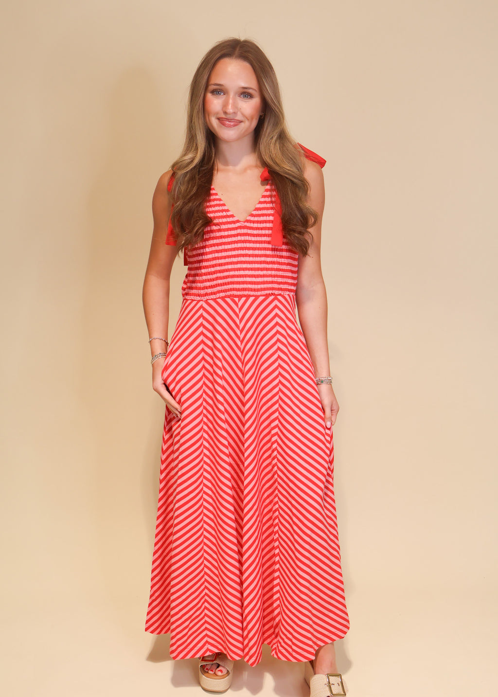Juliette Chevron Dress