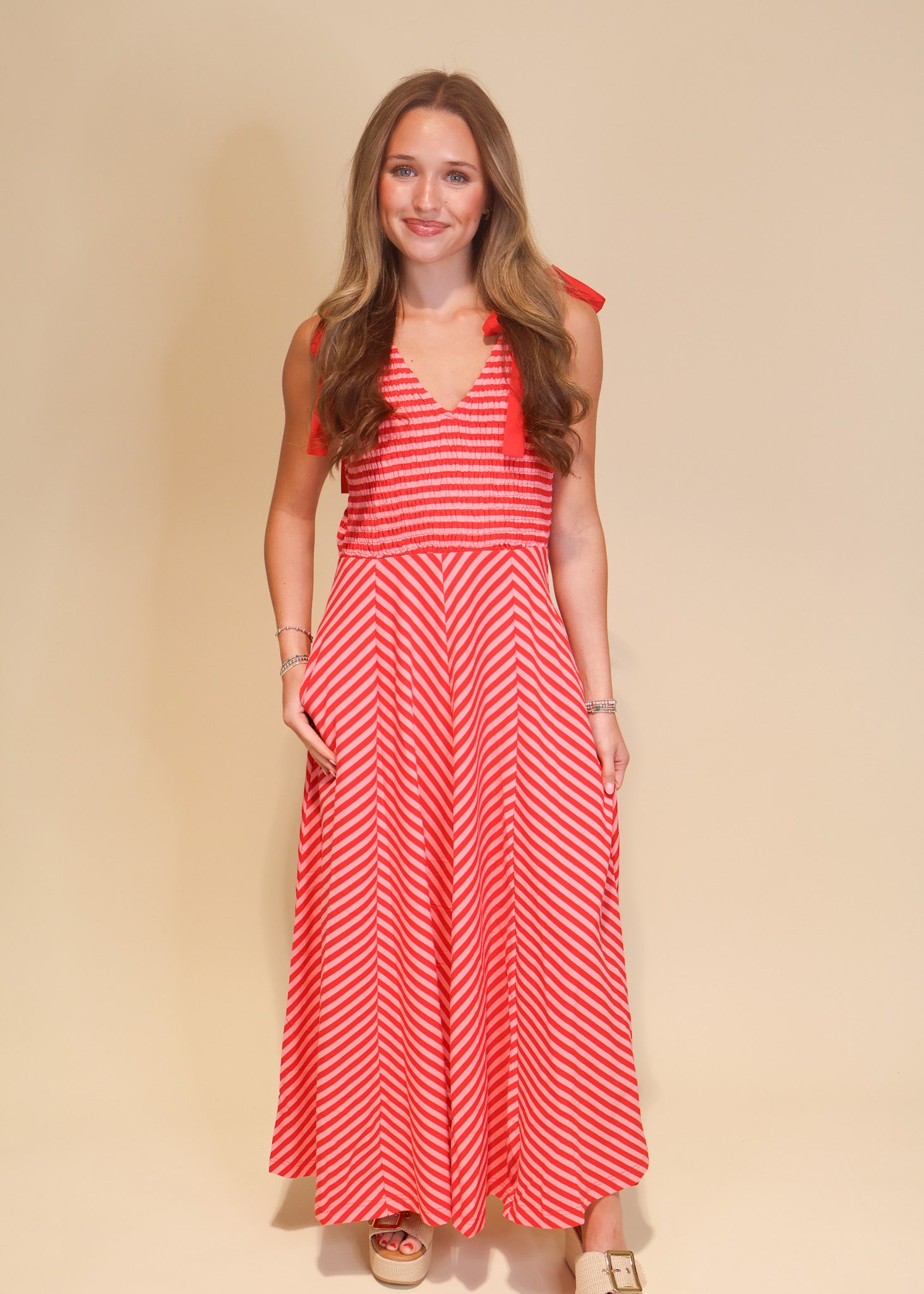 Juliette Chevron Dress