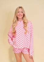 Poppy Polka Dot Lounge Short Set
