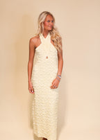 Solene Strechy Halter Neck Midi Dress