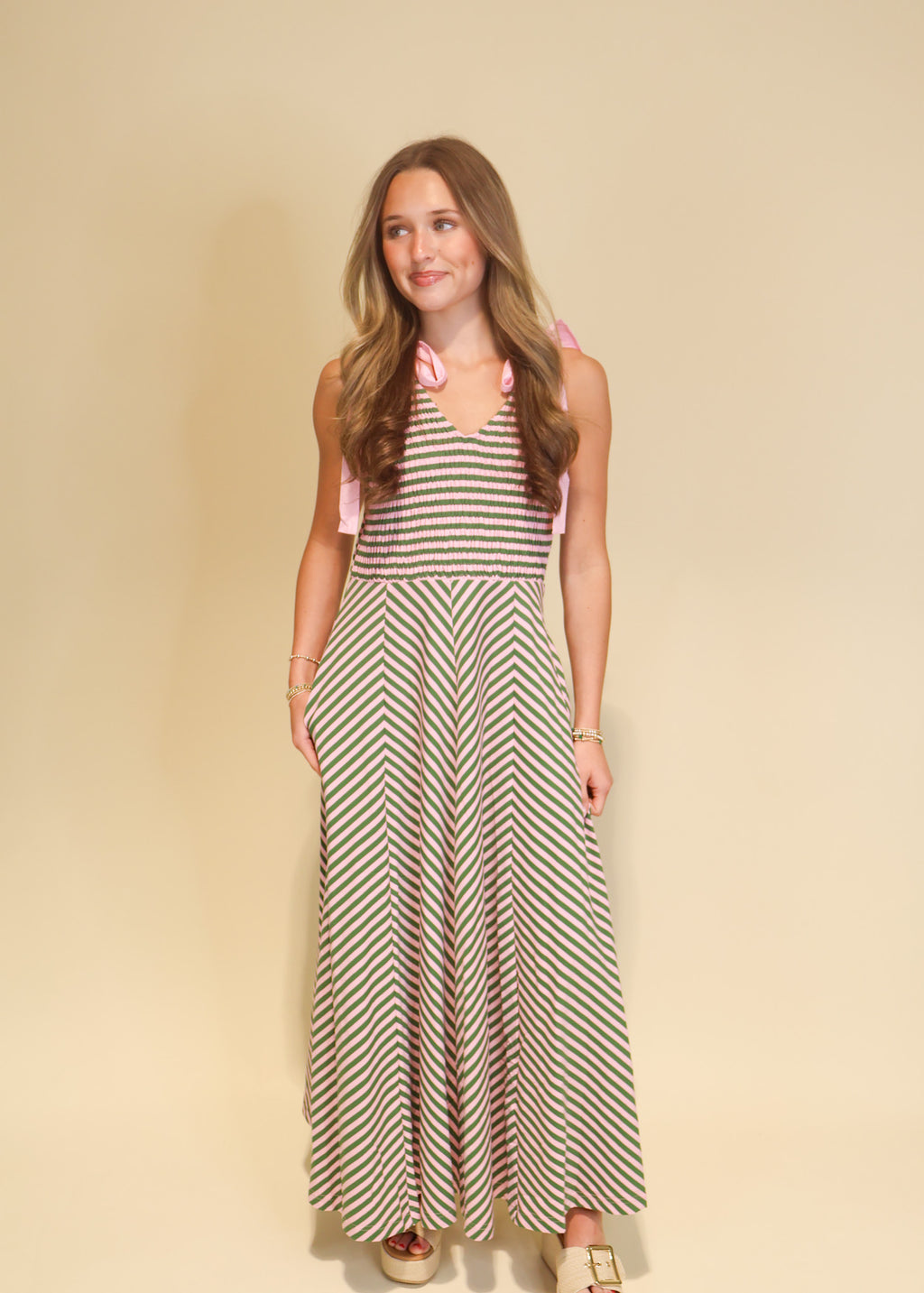 Juliette Chevron Dress