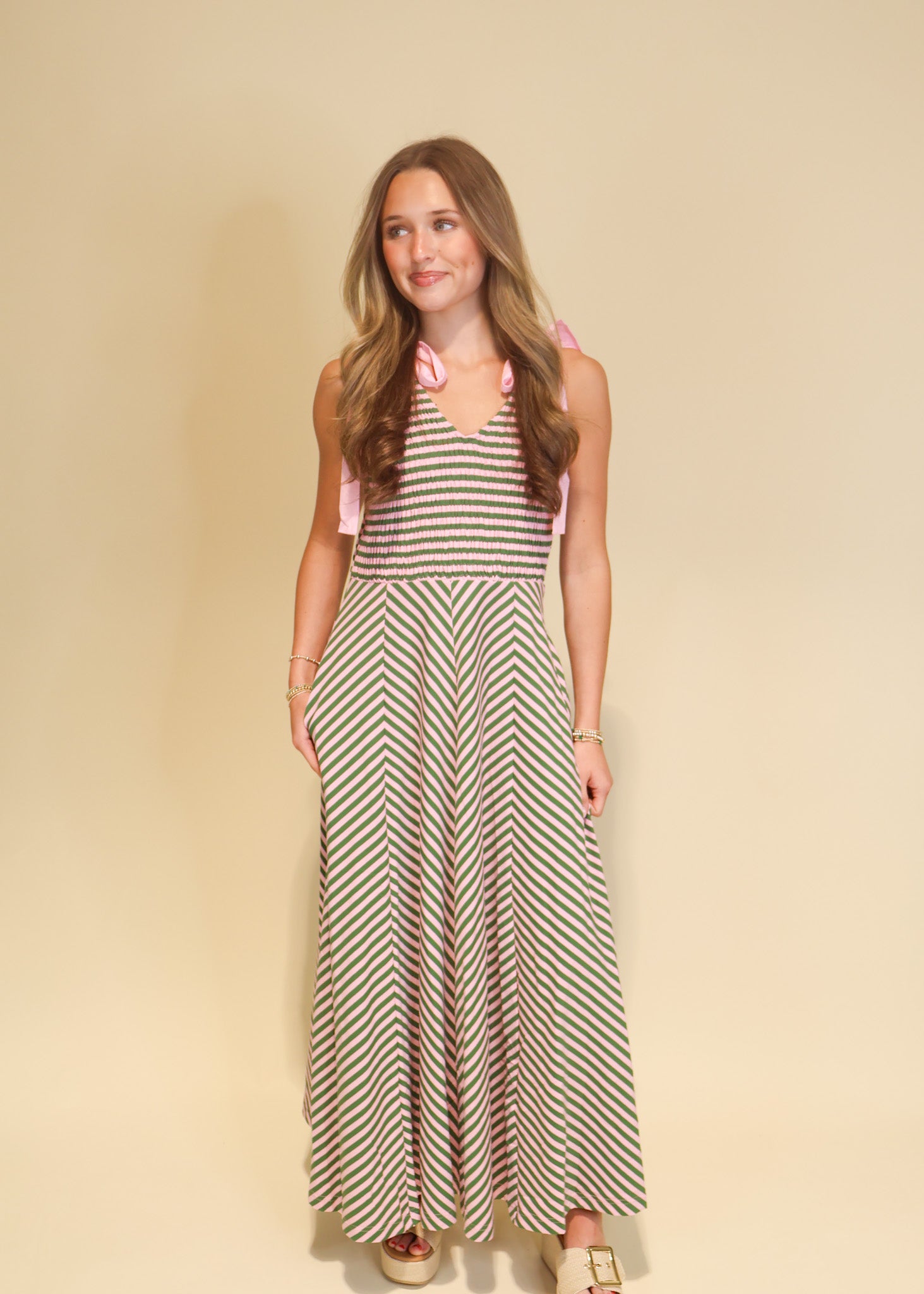 Juliette Chevron Dress