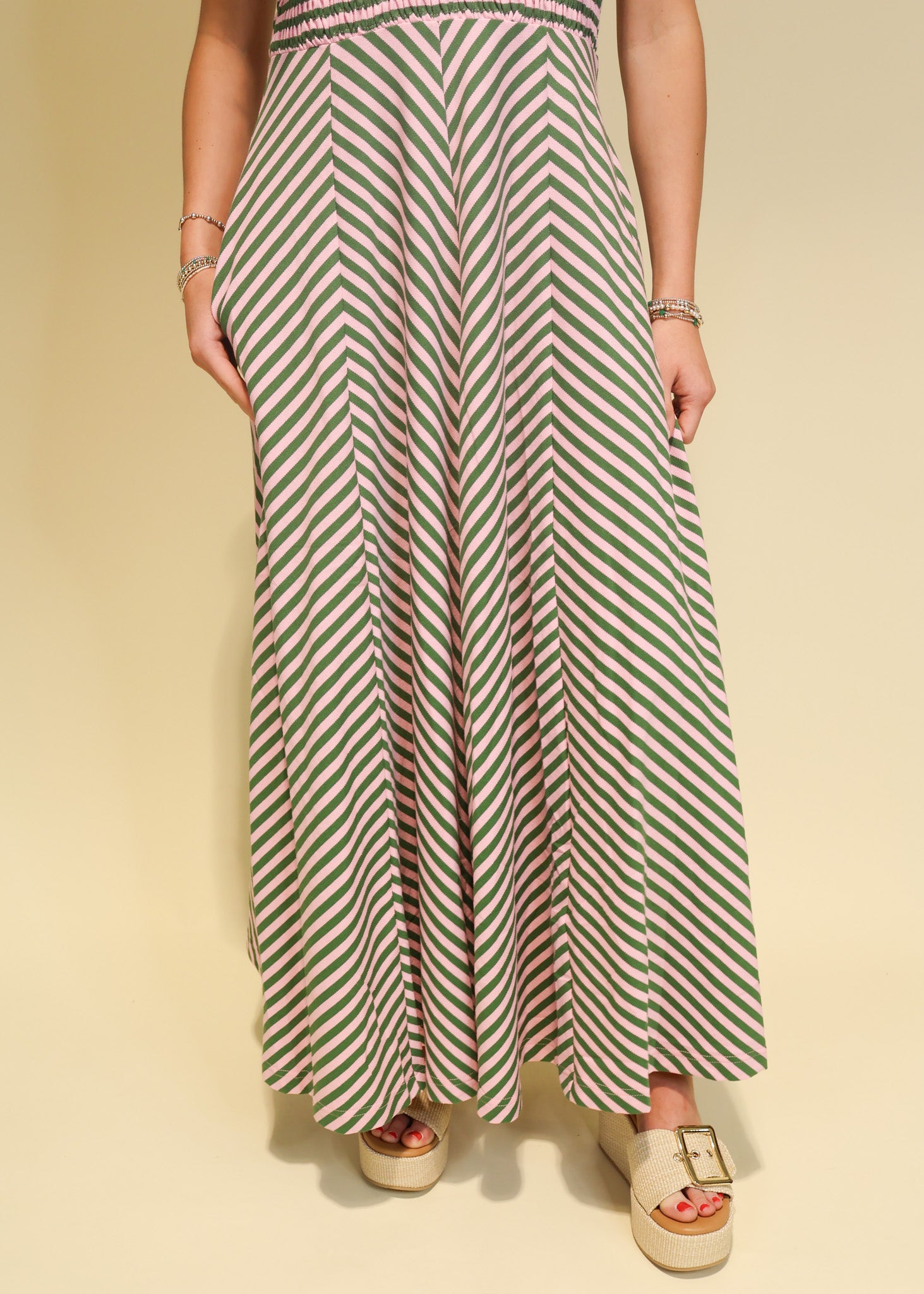 Juliette Chevron Dress