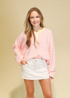Elaine Stripe Henley Top