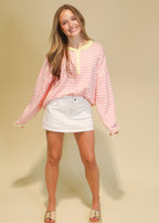 Elaine Stripe Henley Top