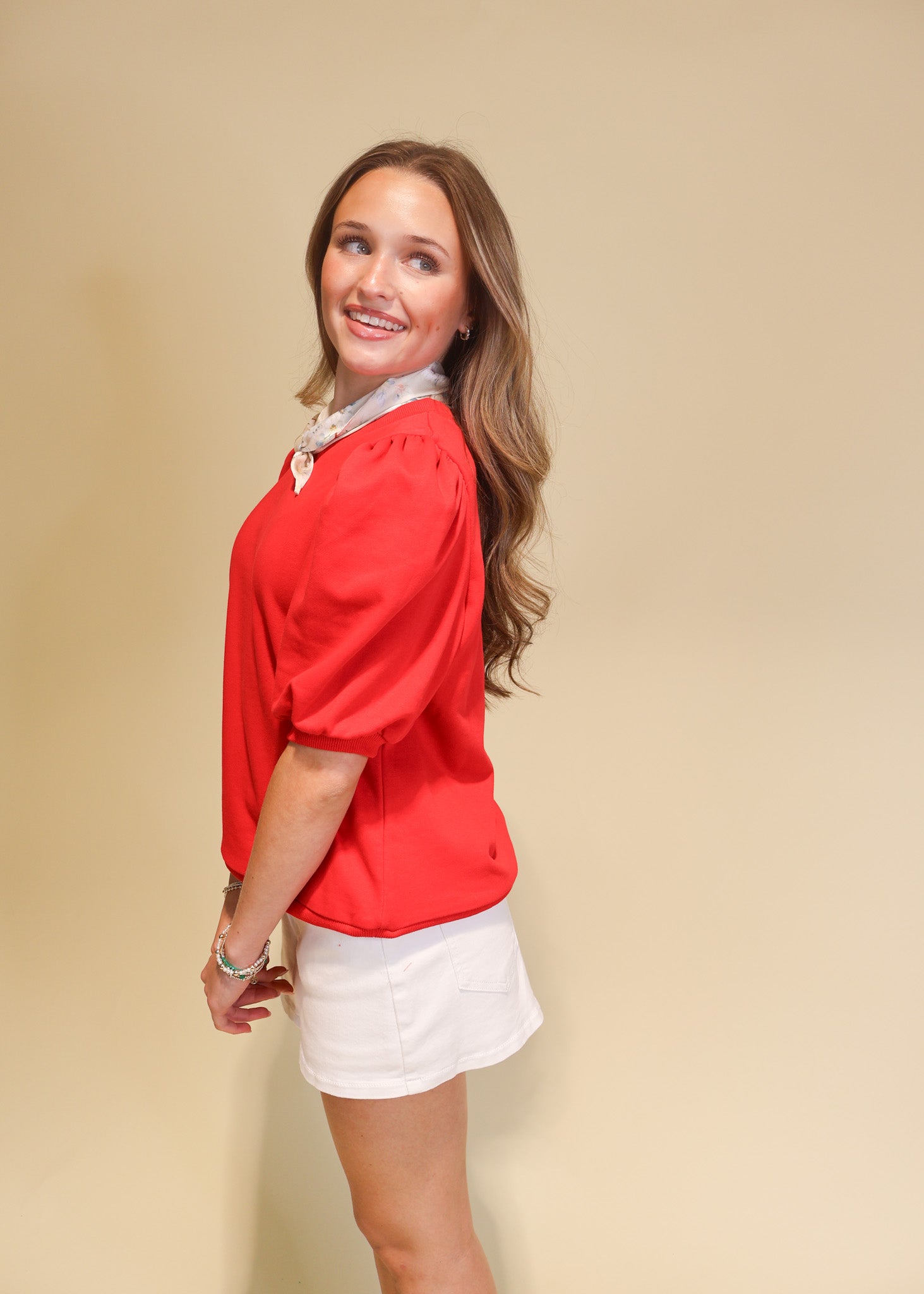Madison Puff Sleeve Knit Top