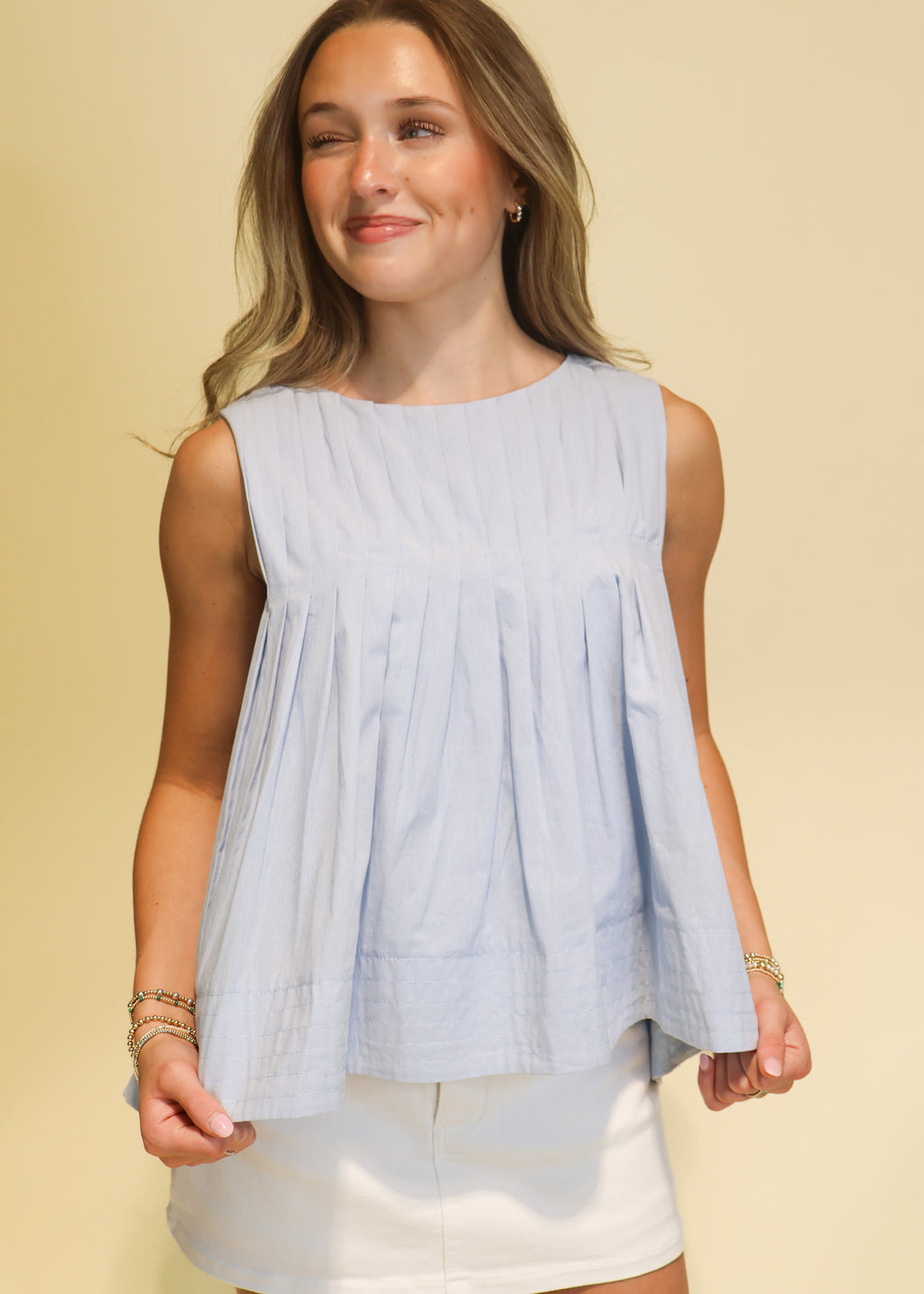 Lucy Pleated Top