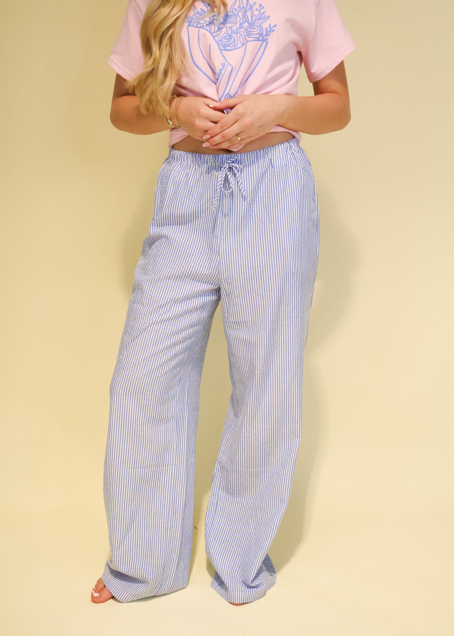 Marina Pull On Soft Gingham Pant