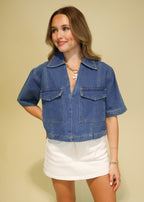 Boxy Denim Top