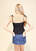 Nicole Eyelet Bustier Peplum Top