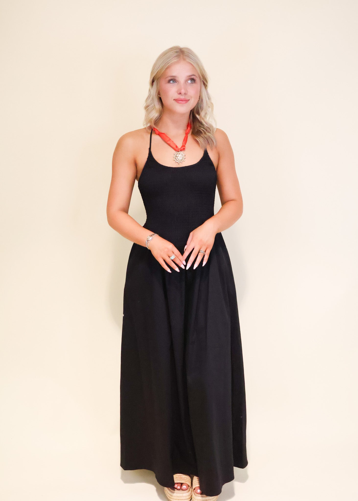 Natalie Smocked Top Midi Dress