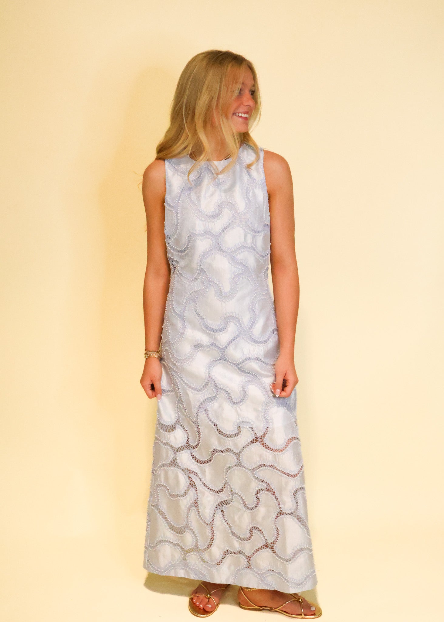 Maris Beaded Embellishment Midi Dress