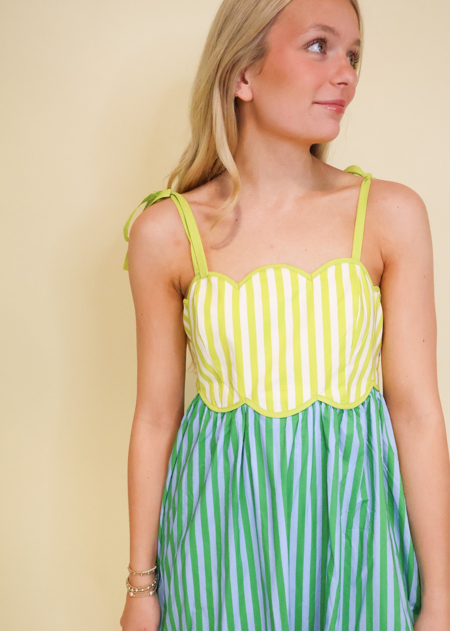 Rosemary Scallop Midi Dress