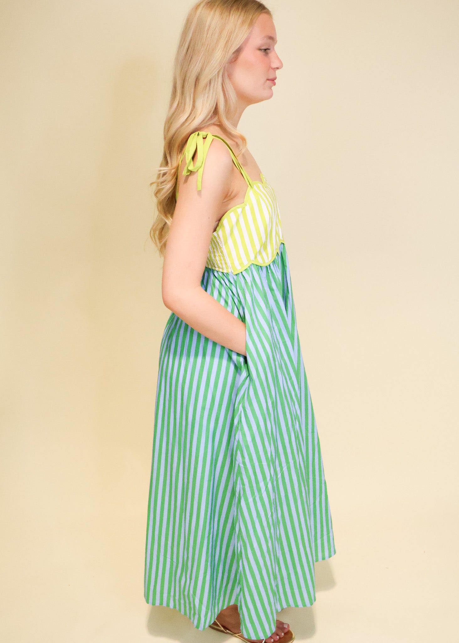 Rosemary Scallop Midi Dress
