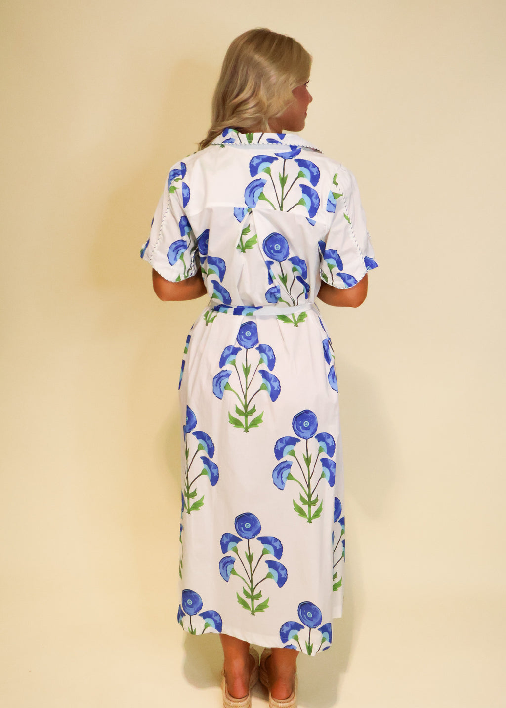 Paloma Floral Belted Midi Dress