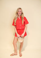 Lavinia Denim A-line Mini Skort
