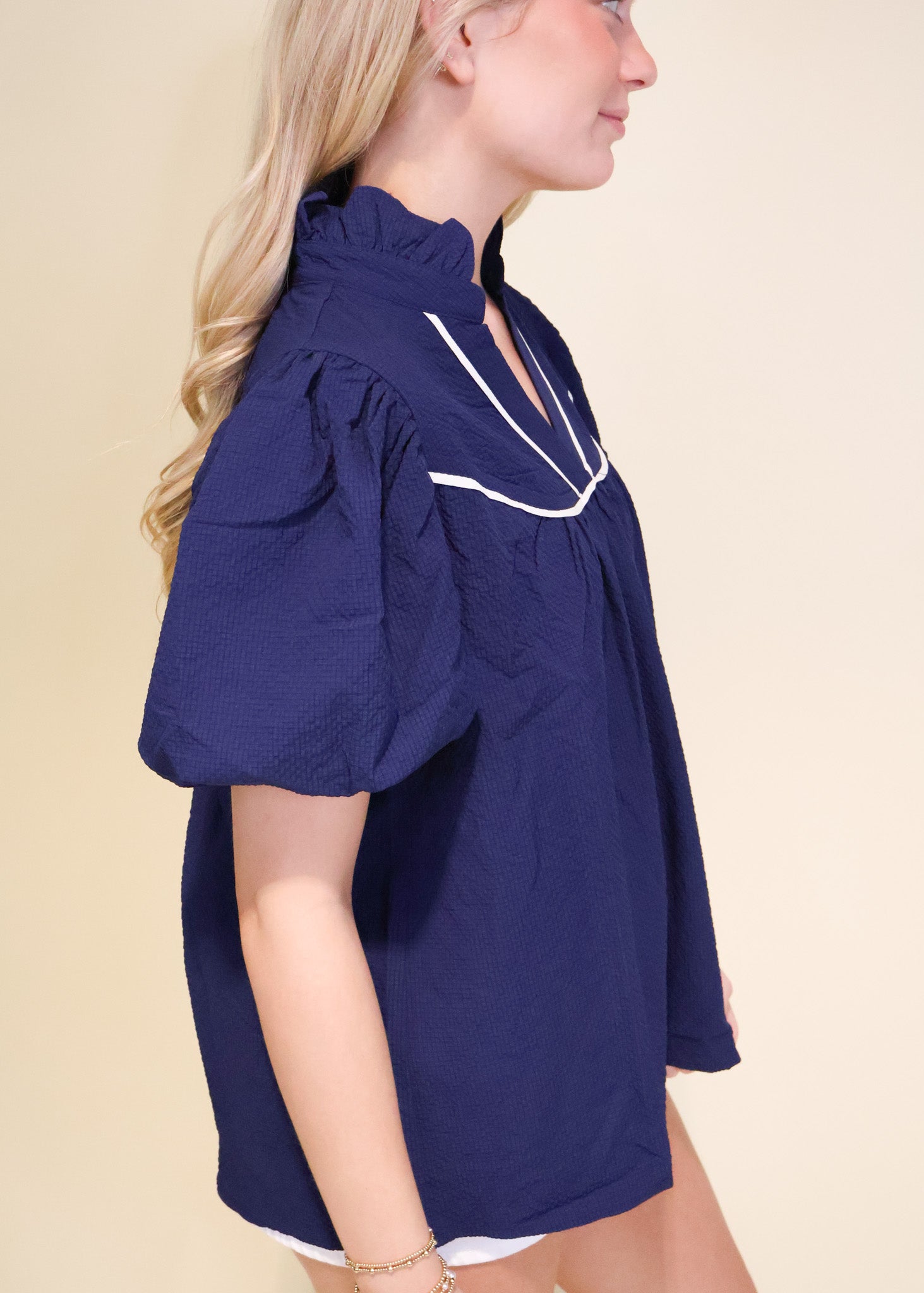 Lucia Contrast Trim Blouse