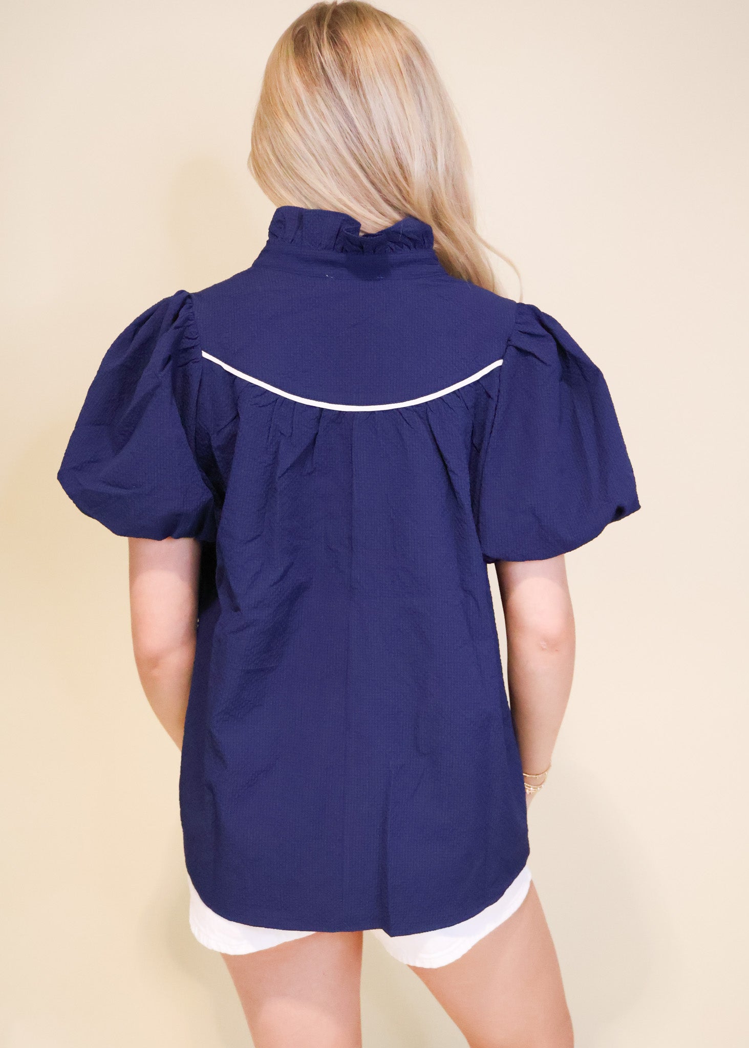 Lucia Contrast Trim Blouse