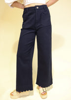 Estelle Scallop Wide Leg Pants