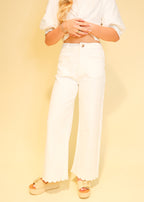Estelle Scallop Wide Leg Pants