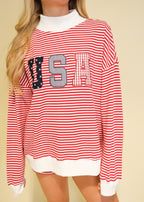 Mock Neck USA Sweatshirt