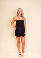 Lily Tube Top & Drawstring Shorts Set